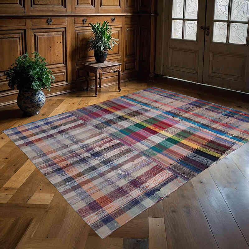 Patchwork Kilim Rug - 5' 7" x 7' 3" (67" x 87") - K0058315