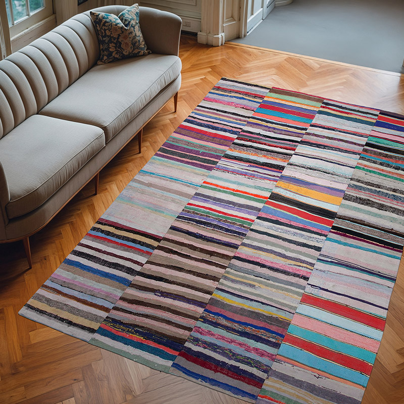 Patchwork Kilim Rug - 7' 1" x 10' 5" (85" x 125") - K0058346
