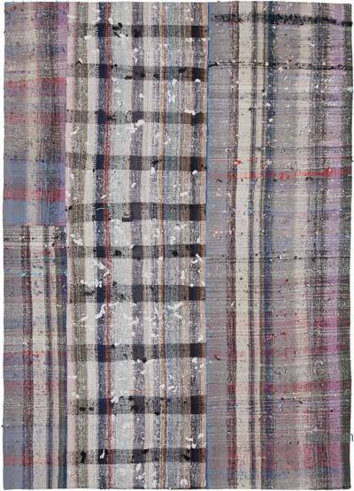 Çok Renkli Anadolu Çaput Patchwork Kilim - 214 cm x 304 cm