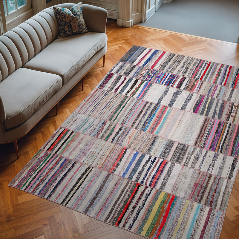 Alfombra Kilim De Retazos - 200 cm x 284 cm - K0058364