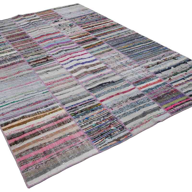 Çok Renkli Anadolu Çaput Patchwork Kilim - 194 cm x 283 cm - K0058365