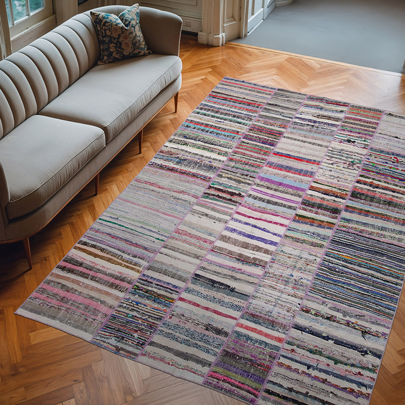 Anadolu Çaput Patchwork Kilim - 194 cm x 283 cm - K0058365