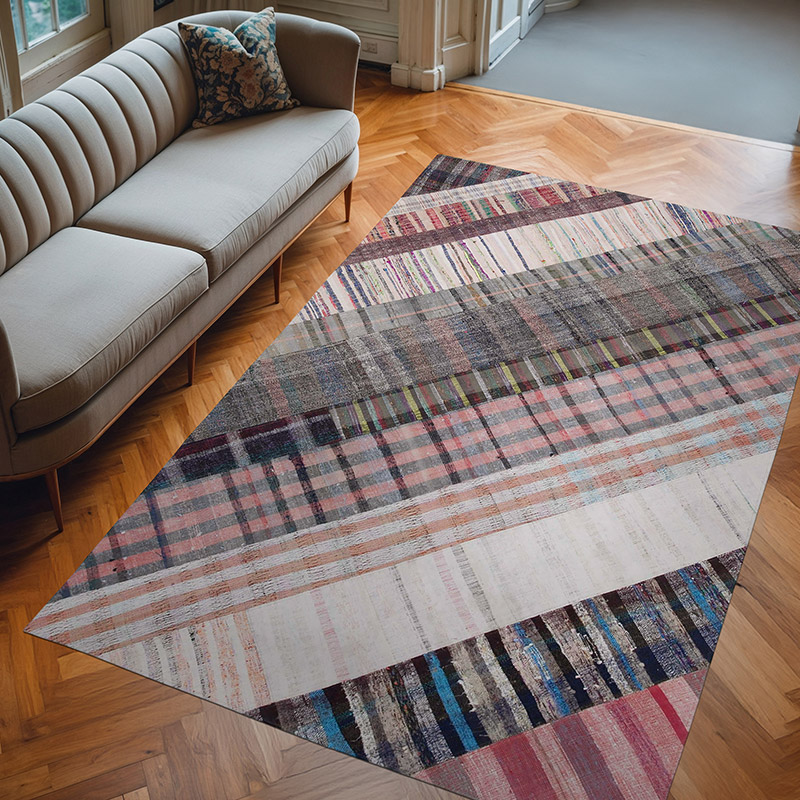 Alfombra Kilim De Retazos - 196 cm x 304 cm - K0058366