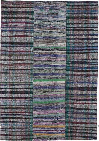 Multicolor Patchwork Kilim Rug - 6' 8" x 9' 7" (80 in. x 115 in.)