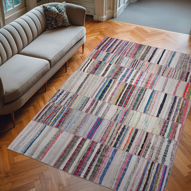 Alfombra Kilim De Retazos - 195 cm x 290 cm - K0058392
