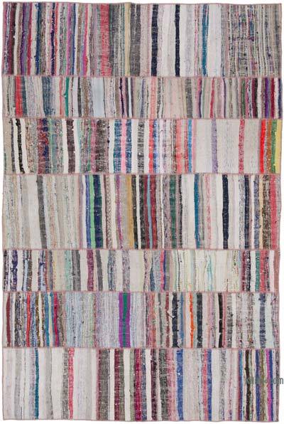 Çok Renkli Anadolu Çaput Patchwork Kilim - 195 cm x 290 cm