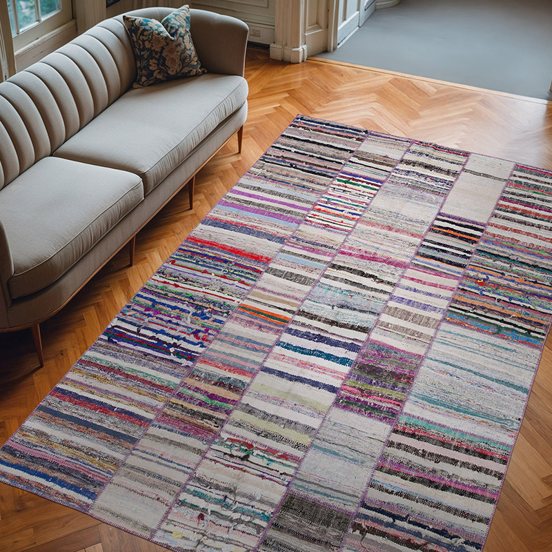Anadolu Çaput Patchwork Kilim - 198 cm x 290 cm - K0058393
