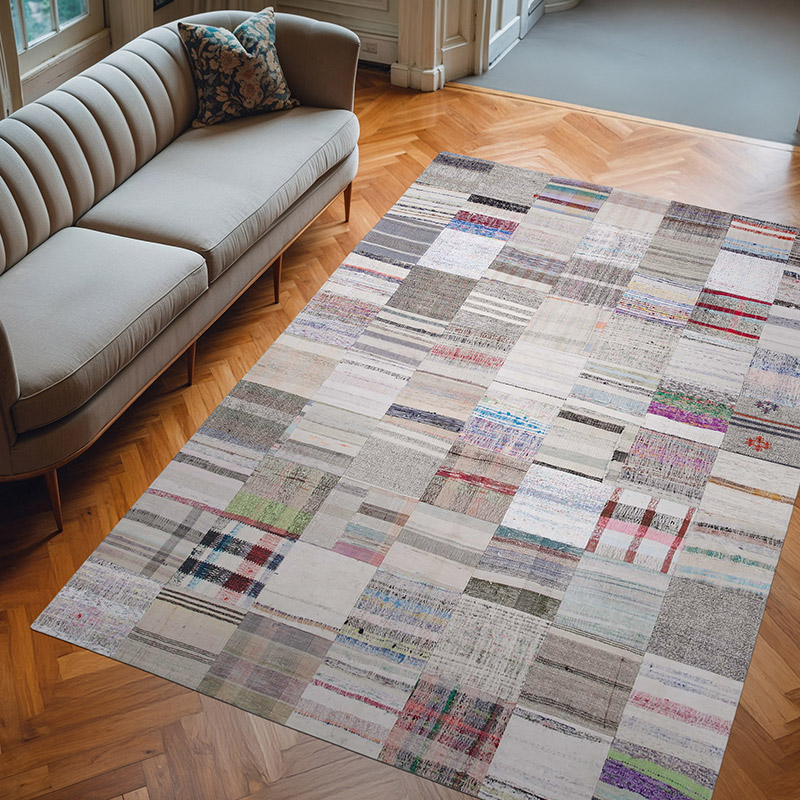Alfombra Kilim De Retazos - 202 cm x 299 cm - K0058397