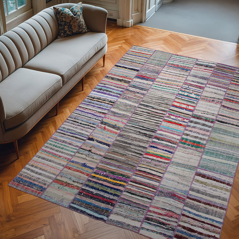 Anadolu Çaput Patchwork Kilim - 203 cm x 292 cm - K0058402