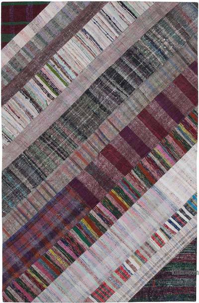 Multicolor Patchwork Kilim Rug - 6' 7" x 10'  (79 in. x 120 in.)