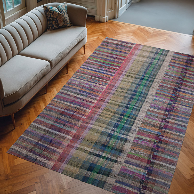 Alfombra Kilim De Retazos - 200 cm x 302 cm - K0058405