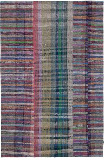 Çok Renkli Anadolu Çaput Patchwork Kilim - 200 cm x 302 cm