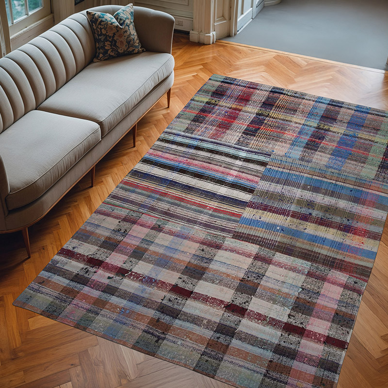 Alfombra Kilim De Retazos - 180 cm x 272 cm - K0058410