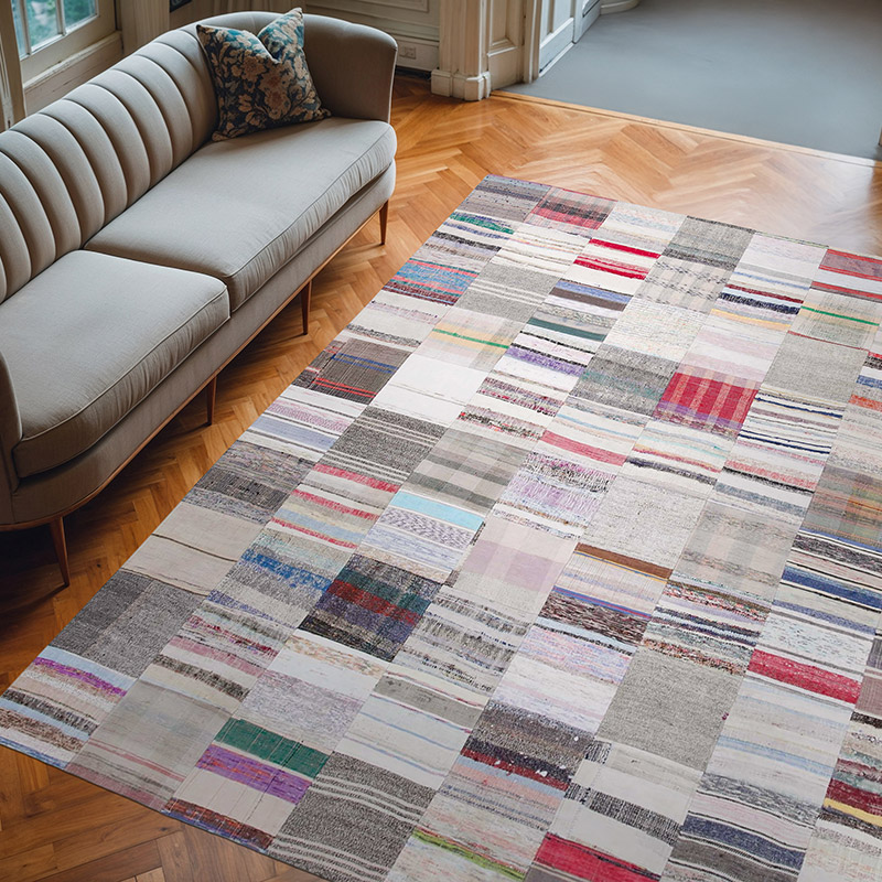 Alfombra Kilim De Retazos - 249 cm x 305 cm - K0058418
