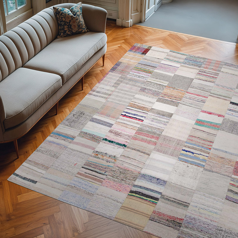 Alfombra Kilim De Retazos - 241 cm x 300 cm - K0058422