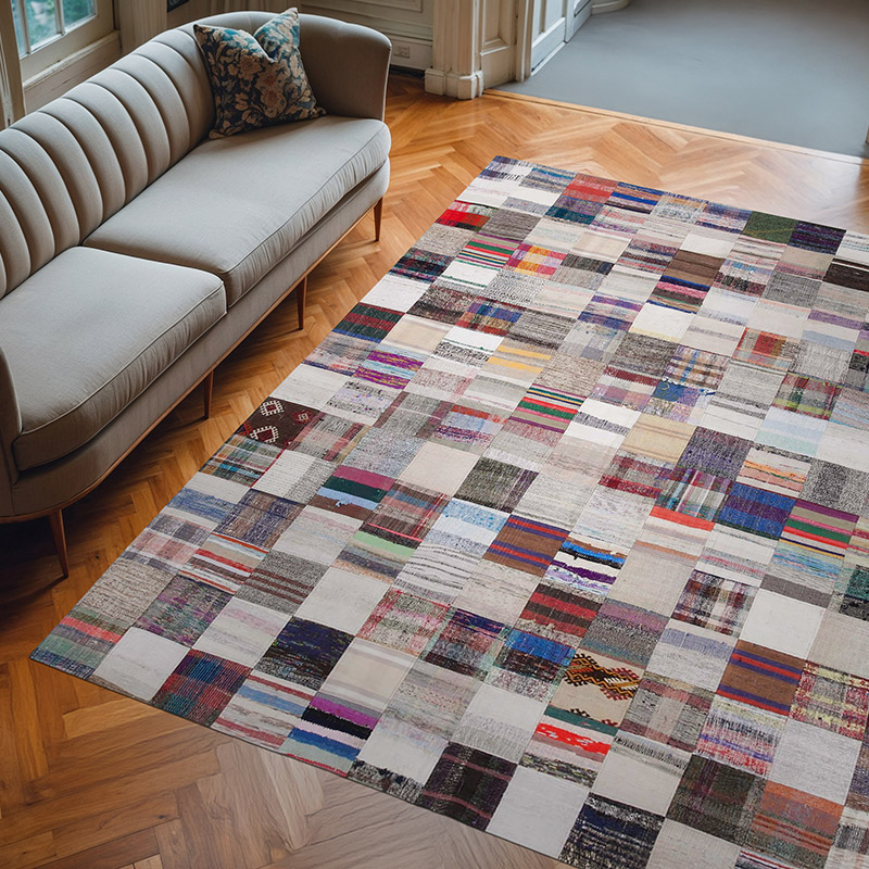 Patchwork Kilim Rug - 7' 11" x 9' 10" (95" x 118") - K0058430