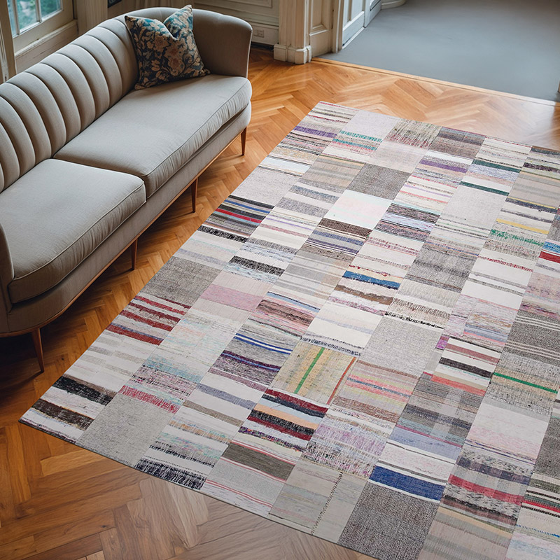 Alfombra Kilim De Retazos - 249 cm x 303 cm - K0058433