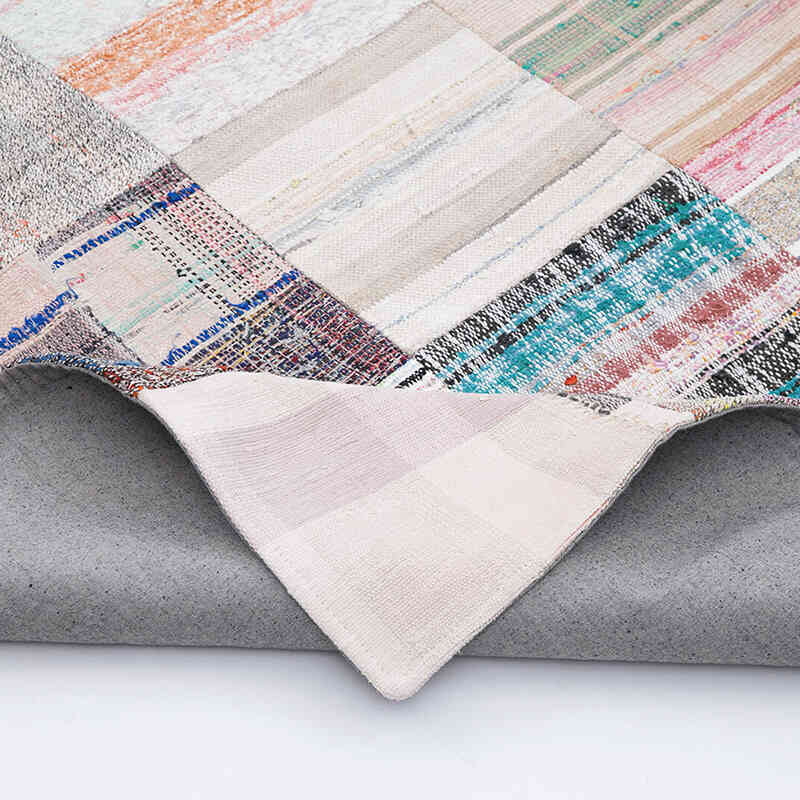 Çok Renkli Anadolu Çaput Patchwork Kilim - 248 cm x 306 cm - K0058439