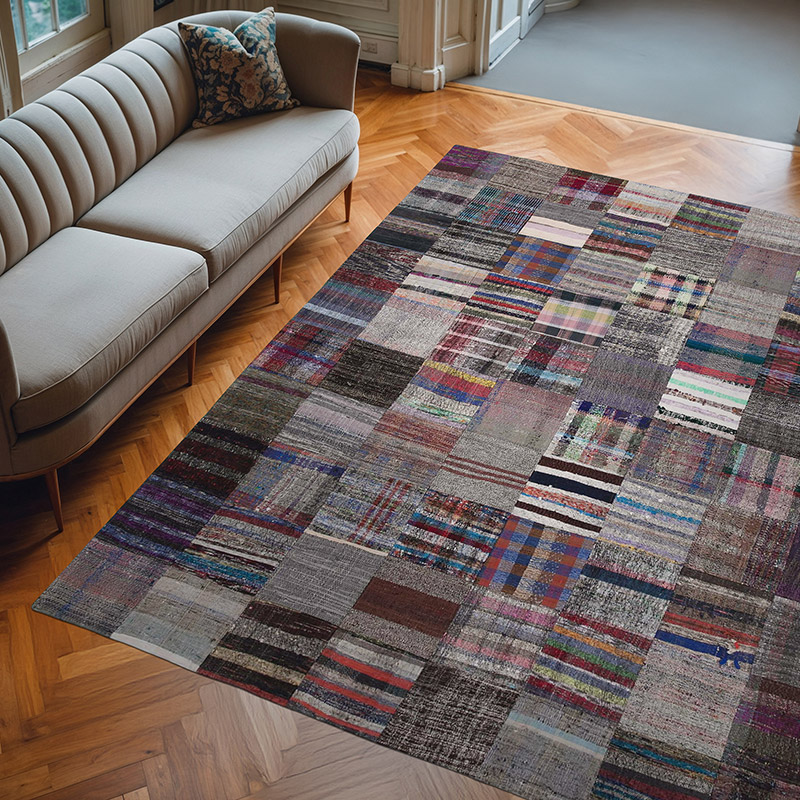 Anadolu Çaput Patchwork Kilim - 237 cm x 299 cm - K0058440