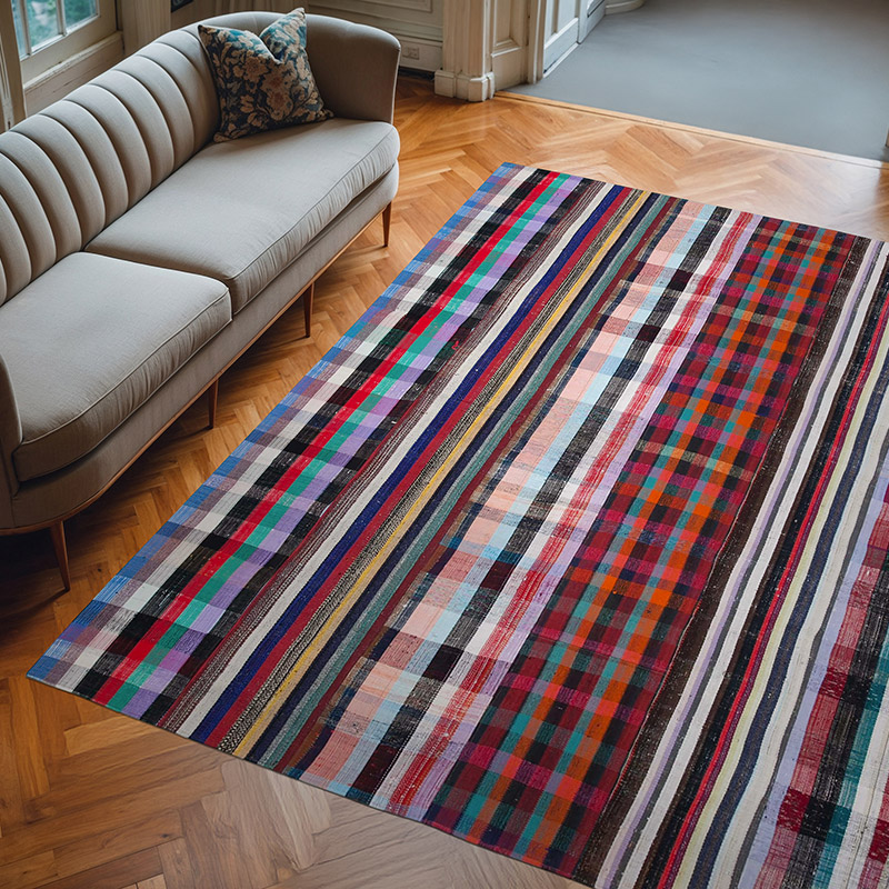 Anadolu Çaput Patchwork Kilim - 243 cm x 307 cm - K0058446