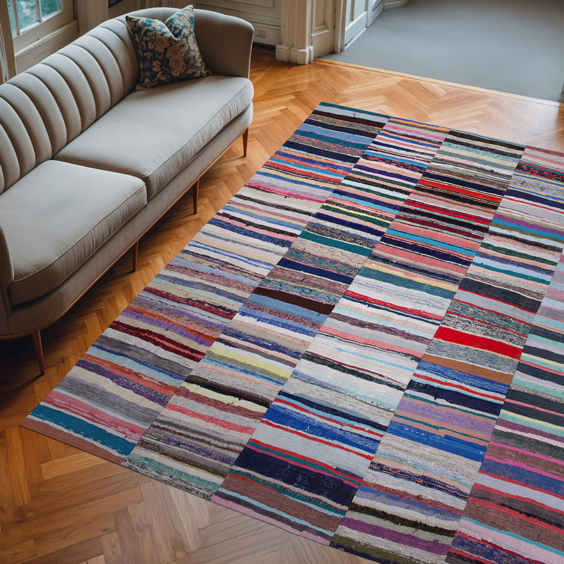 Alfombra Kilim De Retazos - 248 cm x 307 cm - K0058448