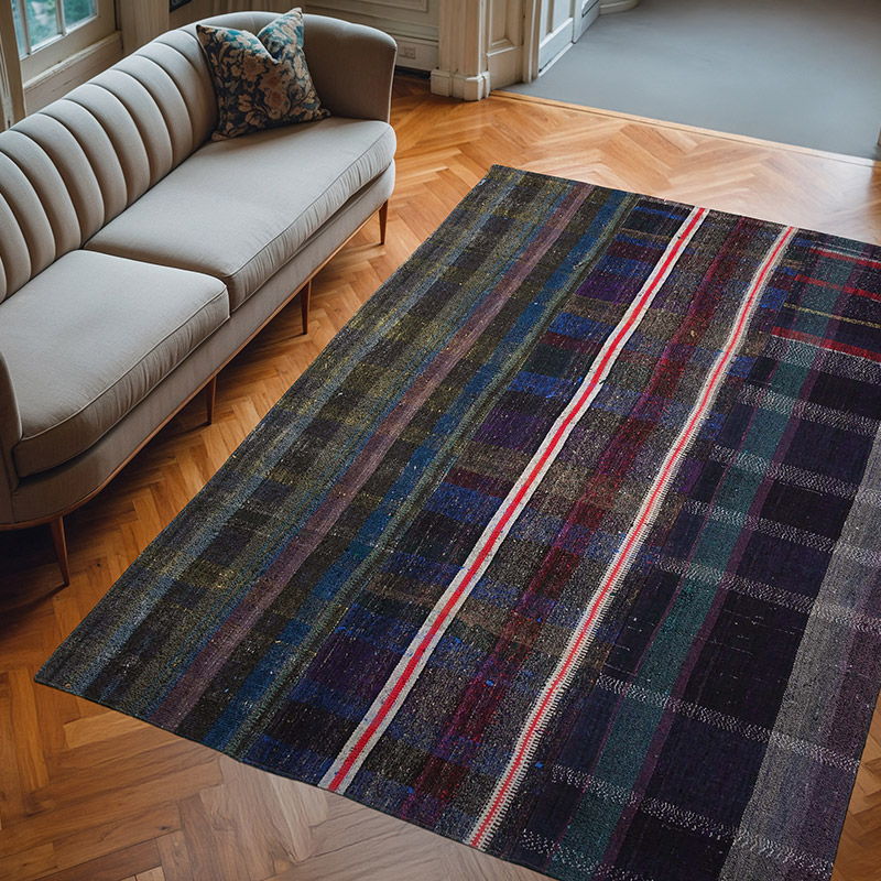 Patchwork Kilim Rug - 7' 7" x 10' 4" (91" x 124") - K0058451