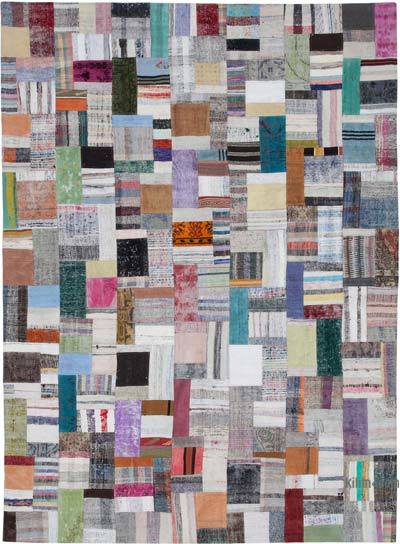 Multicolor Patchwork Kilim Rug - 8' 4" x 11' 6" (100 in. x 138 in.)