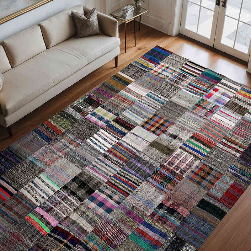 Alfombra Kilim De Retazos - 238 cm x 357 cm - K0058459