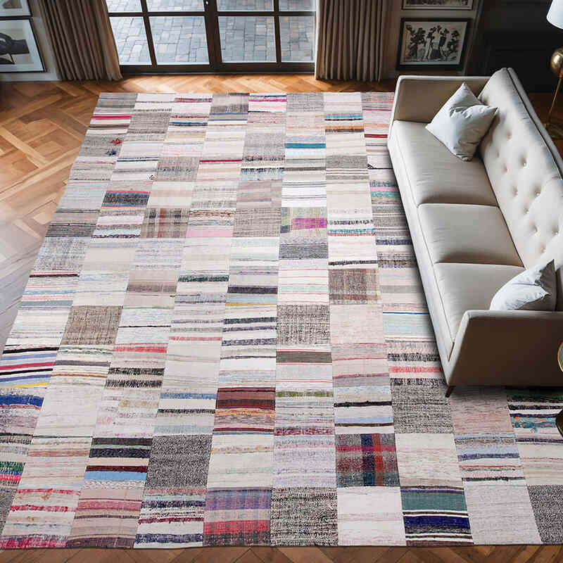 Alfombra Kilim De Retazos - 302 cm x 402 cm - K0058472