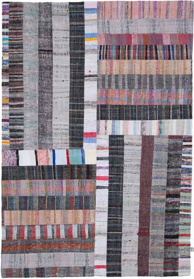 Multicolor Patchwork Kilim Rug - 6' 9" x 9' 9" (81 in. x 117 in.)