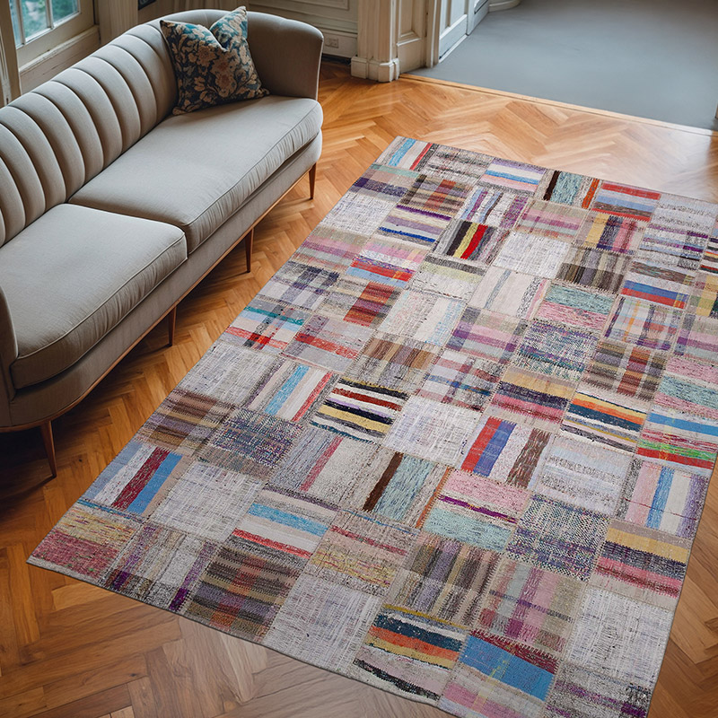 Alfombra Kilim De Retazos - 205 cm x 297 cm - K0058479