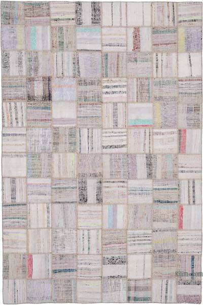 Bej Anadolu Çaput Patchwork Kilim - 197 cm x 296 cm