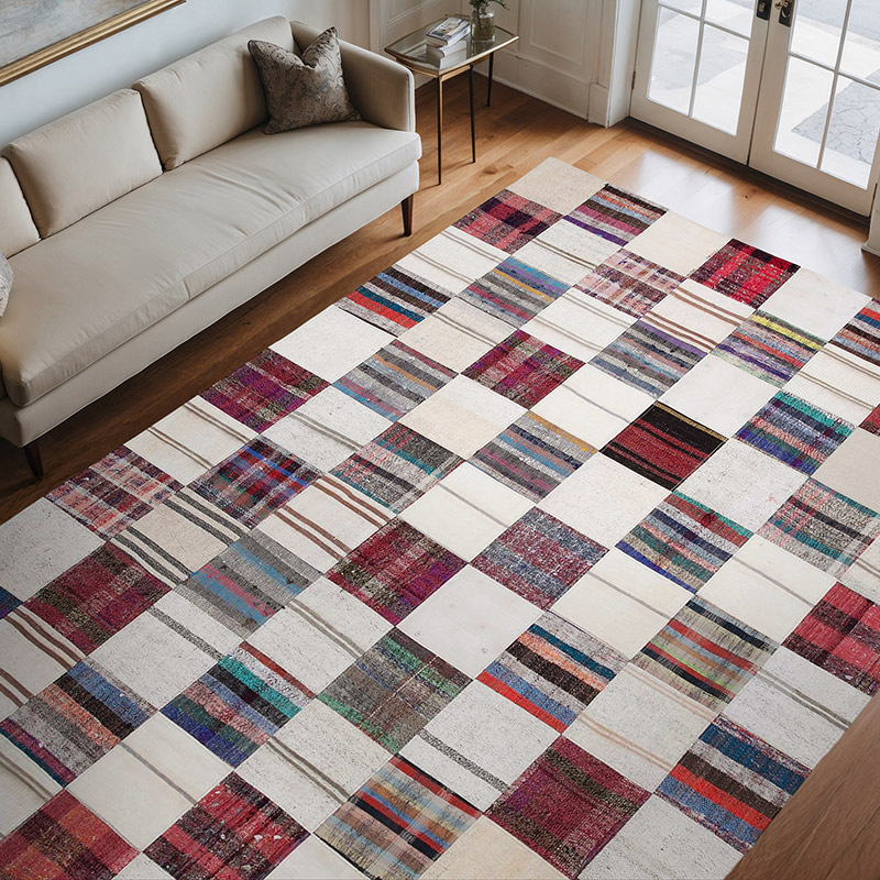 Alfombra Kilim De Retazos - 233 cm x 330 cm - K0058488