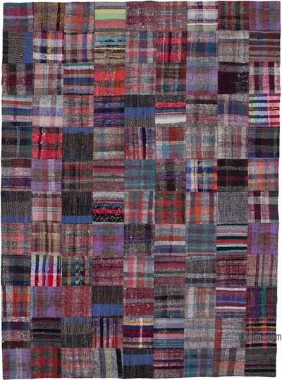 Çok Renkli Anadolu Çaput Patchwork Kilim - 258 cm x 352 cm