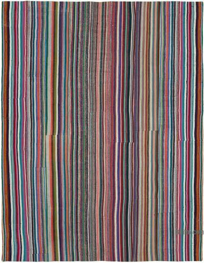 Çok Renkli Anadolu Çaput Patchwork Kilim - 286 cm x 368 cm
