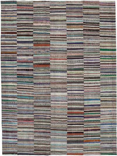 Çok Renkli Anadolu Çaput Patchwork Kilim - 354 cm x 472 cm