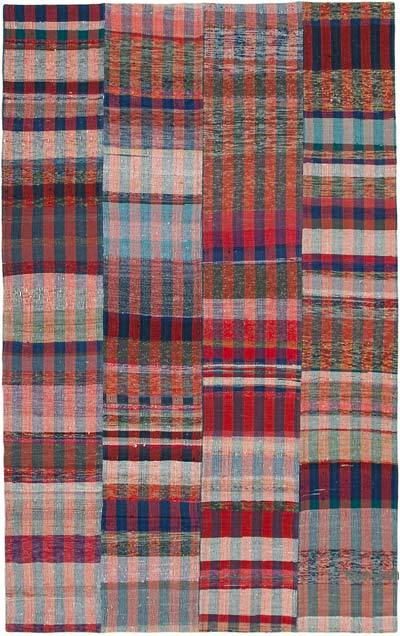 Çok Renkli Anadolu Çaput Patchwork Kilim - 236 cm x 376 cm