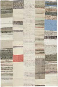Çok Renkli Anadolu Çaput Patchwork Kilim - 170 cm x 260 cm