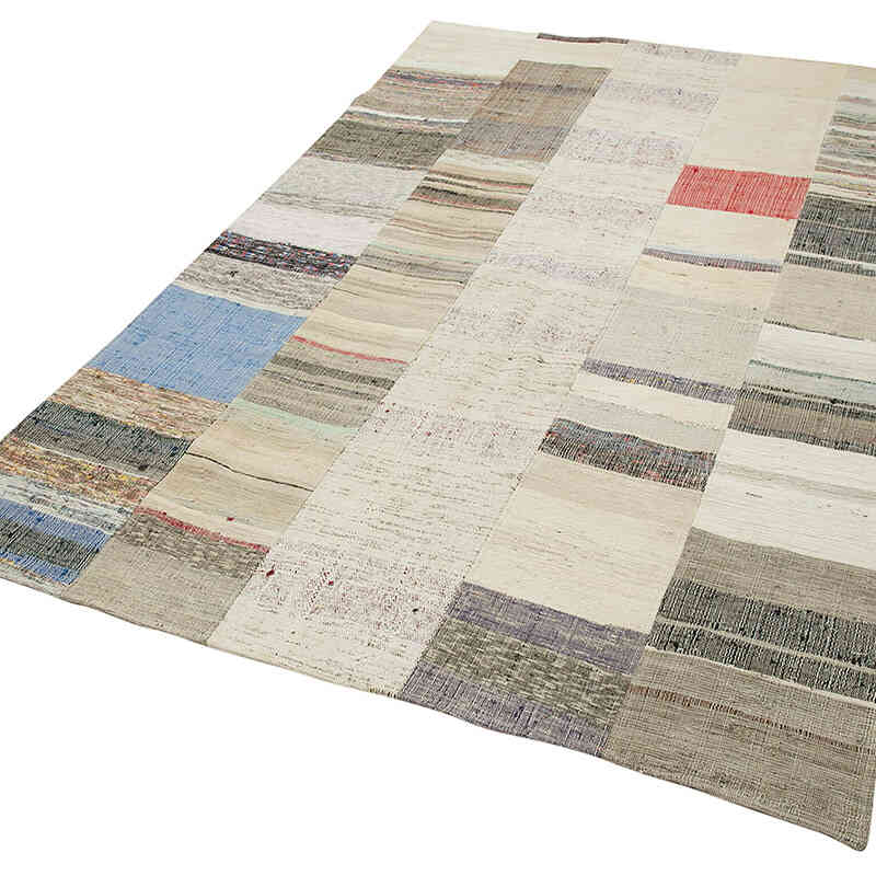 Multicolor Patchwork Kilim Rug - 5' 7" x 8' 6" (67" x 102") - K0058535