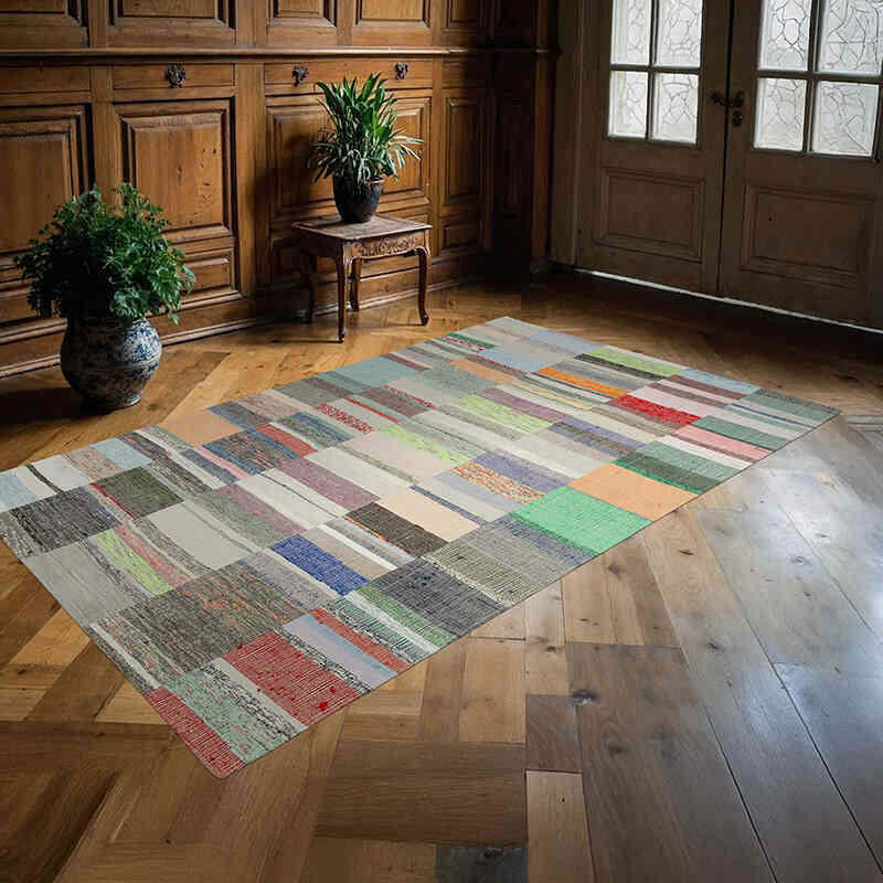Anadolu Çaput Patchwork Kilim - 158 cm x 260 cm - K0058536