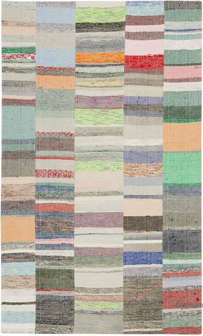 Çok Renkli Anadolu Çaput Patchwork Kilim - 158 cm x 260 cm