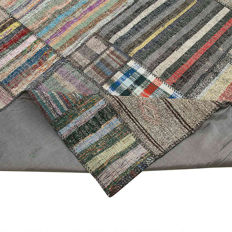 Çok Renkli Anadolu Çaput Patchwork Kilim - 328 cm x 416 cm - K0058541