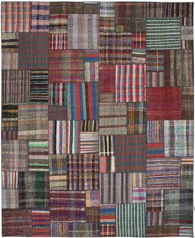 Multicolor Patchwork Kilim Rug - 10' 10" x 13' 3" (130 in. x 159 in.)
