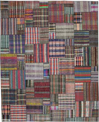 Multicolor Patchwork Kilim Rug - 10' 9" x 13' 5" (129 in. x 161 in.)