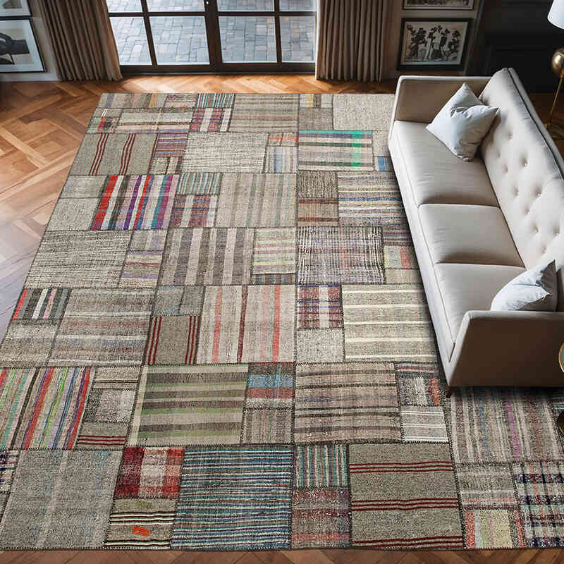 Anadolu Çaput Patchwork Kilim - 330 cm x 412 cm - K0058547