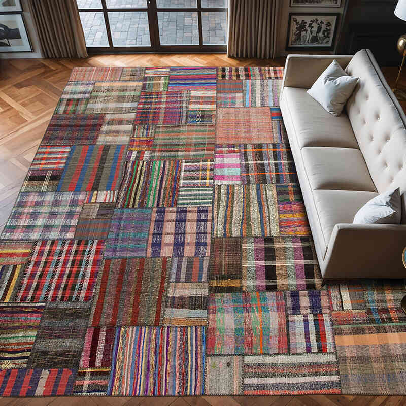 Anadolu Çaput Patchwork Kilim - 328 cm x 404 cm - K0058554