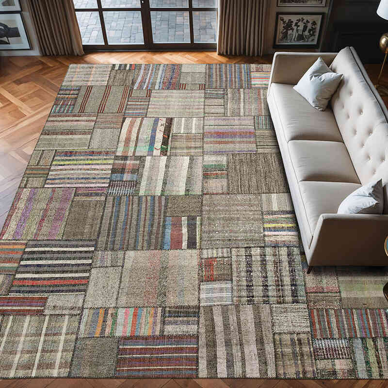 Anadolu Çaput Patchwork Kilim - 328 cm x 414 cm - K0058557