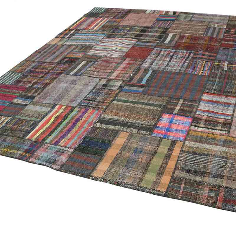 Çok Renkli Anadolu Çaput Patchwork Kilim - 327 cm x 405 cm - K0058559