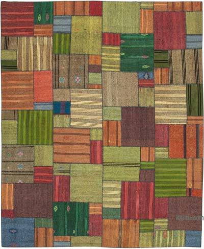 Multicolor Patchwork Kilim Rug - 10' 10" x 13' 2" (130 in. x 158 in.)