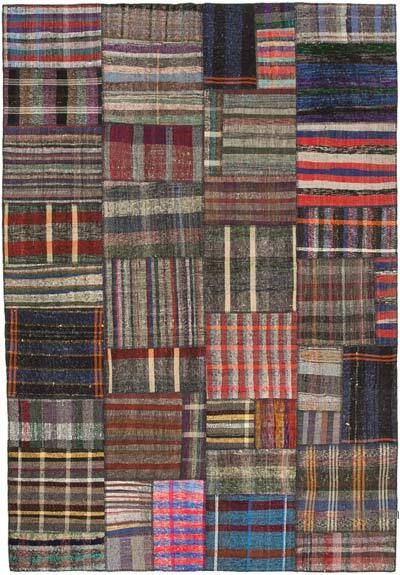 Çok Renkli Anadolu Çaput Patchwork Kilim - 250 cm x 362 cm